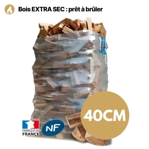 Bois de chauffage 40 cm ballot sur palette 2 m³ Extra Sec – 1,85 stère