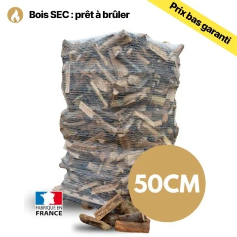 Bois de chauffage 50 cm ballot sur palette 2 m³ – 1,5 stère