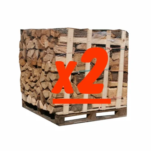 Bûches 25 cm 2 Palettes Mélange chêne blanc et Hêtre Charme